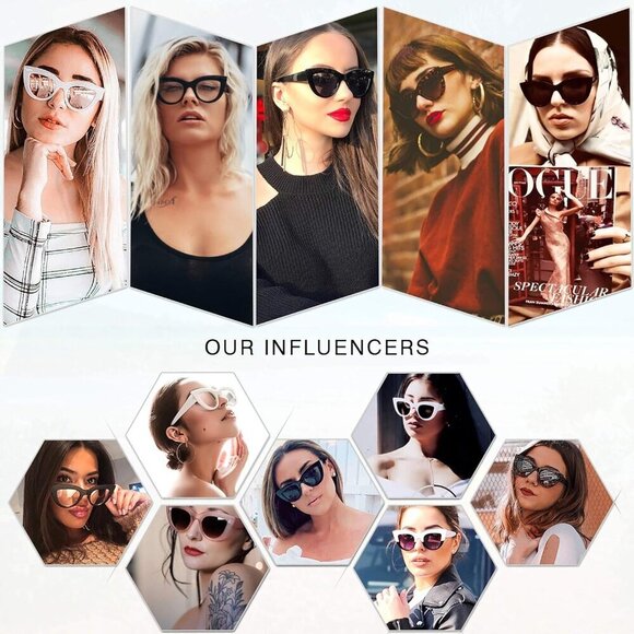 Vintage Cat Eye Sunglasses Women Small UV400 Protection Fashion Accessory main image 4